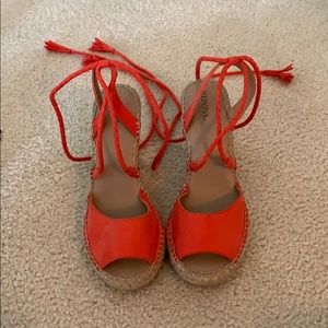 Red/orange espadrilles -worn just a couple times.